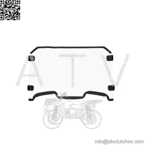 Full Front Windshield For 2019-2023 Polaris XP 1000 /Turbo 4 1000