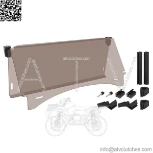 Golf Cart Windshield for Club Car Precedent 2004-up,Tinted Fold Down Windshield
