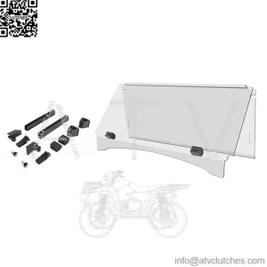 Golf Cart Folding Windshield for EZGO TXT 95-13,Clear Fold Down Windshield (4MM)