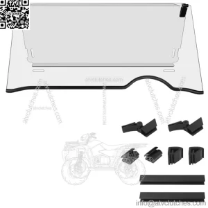 Golf Cart Windshield for EZGO RXV 2008-up,Clear Fold Down 4MM Thicker Windshield