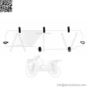 KEMIMOTO UTV Back Rear Windshield Polycarbonate for Can Am Maverick X3 2017-2023