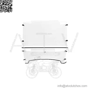Windshield Heavy Duty Scratch Resistant Compatible with 2004+ John Deere HPX 4x4, XUV 620i, 625i, 825i, 850, 855D