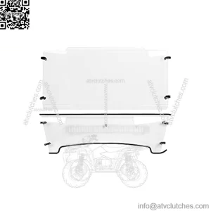 Front Vented Windshield Scratch Resistant Compatible with 2004+ John Deere HPX 4x4 XUV 620i, 625i, 825i 850 855D