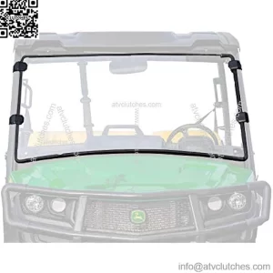 Heavy Duty Scratch Resistant Full Windshield for 2018+ John Deere Gator XUV 835E / 835M / 865E / 865M | 1/4" Thick Polycarbonate 250 Times Stronger Than Glass | Hard Coated!