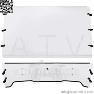Front Vented Windshield Compatible with 2005-2020 John Deere Gator TS/TX/TE Scratch Resistant Full Clear Windscreen