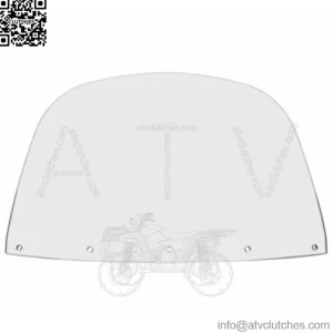 Memphis Shades 12 Clear Standard Replacement Windshield Harley Touring 86-95 FLH (For: Harley-Davidson)