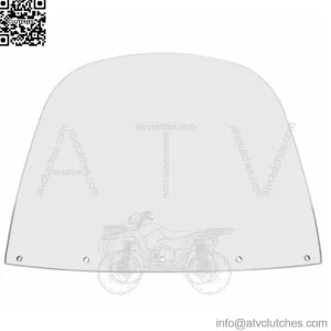 Memphis Shades 15 Clear Standard Replacement Windshield Harley Touring 86-95 FLH (For: Harley-Davidson)