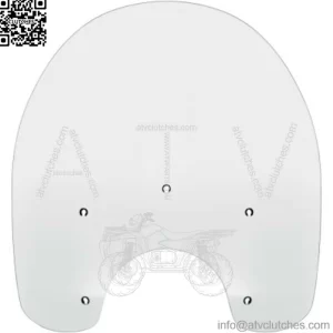 Memphis Shades 15 OE Replacement Clear Horseshoe Windshield Harley Softail 86-17 (For: Harley-Davidson)
