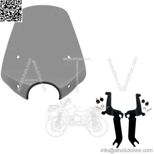 Memphis Shades Rio Grande Black Smoke Windshield Mount Kit Harley Softail W/ Bar (For: Harley-Davidson)