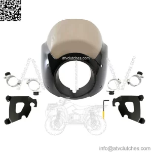 Memphis Shades Caf?? Fairing Windshield Windscreen Smoked Harley 2006-2017 Dyna (For: Harley-Davidson)
