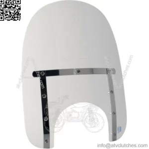 Memphis Shades 17" Slim Clear Windshield Screen Harley Softail Street Bob 18+ (For: Harley-Davidson)