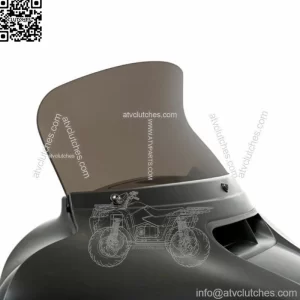 New Memphis Shades 6.5" Smoke Tinted Windshield 2014-2020 Harley Batwing Touring (For: Harley-Davidson)