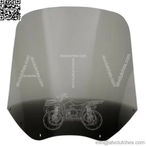 Memphis Shades 15" Black Smoke Tint Road Warrior Windshield Harley Softail Dyna (For: Harley-Davidson)