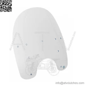Memphis Shades 21" Replacement Clear Plastic Windshield 1990-2017 Harley Softail (For: Harley-Davidson)