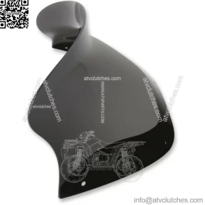 Memphis Shades 6.5 Dark Black Spoiler Windshield Harley 98-13 Touring Road Glide (For: Harley-Davidson)