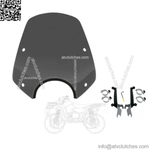 Memphis Shade Del Rey Sportshield Dark Black Smoke Mount Kit Harley Dyna Softail (For: Harley-Davidson)