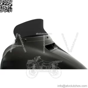 Memphis Shades 4.5" Black Smoke Batwing Spoiler Windshield Harley 14+ Touring (For: Harley-Davidson)