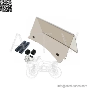 For EZGO TXT (94.5-14) Tinted Fold Down Golf Cart Windshield -