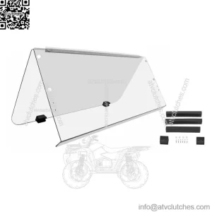 Clear Folding Windshield For 1995-2003 Yamaha G14 G16 G19 Golf Cart Part PC