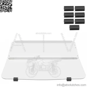 Clear Folding Golf Cart Windshield Clear Polycarbonate For 1982-2000 Club Car DS