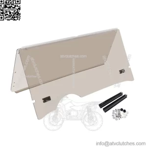 Windshield Folding Tinted, Impact Resistant Polycarbonate For EZGO RXV Golf Cart