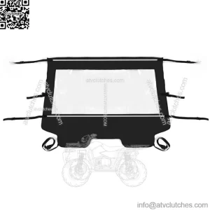 Rear Window Soft Windshield Windscreen Fits 2014-2023 Kawasaki TERYX 4 800 Model (For: Kawasaki Teryx4 800)