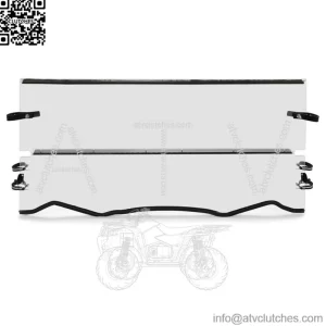 For 16-21 Kawasaki Teryx / Teryx4 800 Front Clear Folding Flip Windshield (For: More than one vehicle)