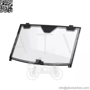 Polaris New OEM Full Clear Glass Windshield, Ranger/CMV, 2889021