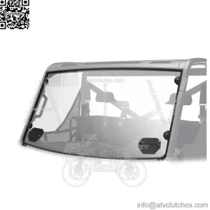 Polaris Ranger Hard Coat Poly Full Vented Windshield With Lock & Ride2883266
