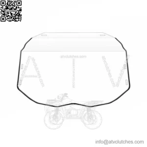 Scratch-Resistant Full Windshield for Can-Am Maverick X3/Max (2017-2025) ?C Tough Polycarbonate