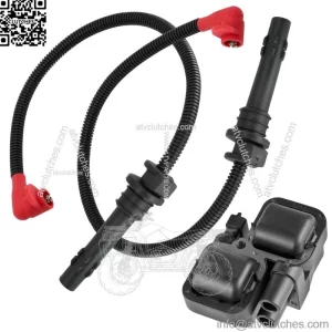 Ignition Coil with Spark Plug Wires for Polaris Ranger Crew 900 2014-2019 (For: Polaris)
