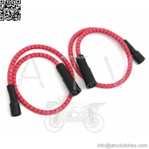 Red & Black Cloth Spark Plug Ignition Wire Set 1999-2008 Harley Touring (For: Harley-Davidson)