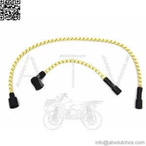 Yellow Black Cloth Spark Plug Ignition Wire Set Harley Touring Sportster (For: Harley-Davidson)