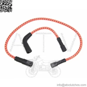 Orange & Black Cloth Spark Plug Ignition Wire Set Harley Sportster Touring (For: Harley-Davidson)