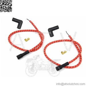 Sumax Orange Black Cloth Spark Plug Ignition Wire Set Kit Harley Custom Chopper (For: Harley-Davidson)