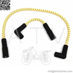 Sumax Yellow Black Cloth Spark Plug Ignition Wire Set 99-17 Harley Softail Dyna (For: Harley-Davidson)