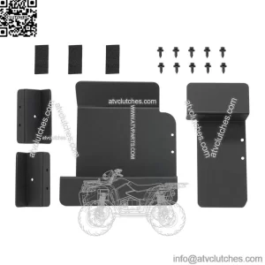 Rear Lower Mud Guards Guard Fender For 2017-2023 Polaris Ranger XP 1000 / Crew