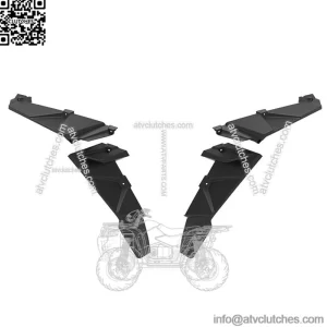 Wide Extended Rear Fender Flares For Polaris XP 1000 / XP 4 1000 2014-2023