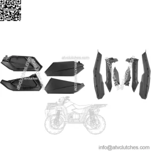 Lower Door Panel Inserts + Fender Flares For Can Am Maverick X3 MAX / X3 R MAX