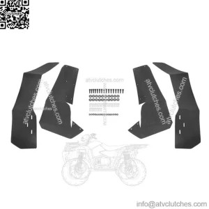 4x Extended Fender Flares Mud Flap For Polaris RZR S 900/4 900 /S 1000 2015-2020 (For: Polaris)