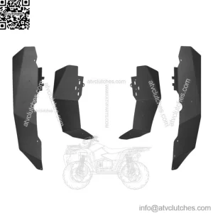 Max Fender Flares for 2018-2022 Polaris RZR Turbo S (72inch) (For: Polaris)