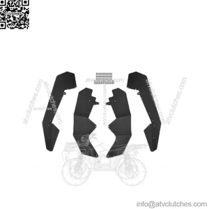 Rear & Front Mud Flaps Fender Flares Coverage for 2020-2023 Polaris RZR Pro XP (For: Polaris)