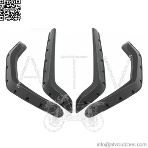 Set Of 4PCS PP Fender Flares For Polaris RZR 800 / 4 800 / 800 S 2008-10 Snap On (For: Polaris)