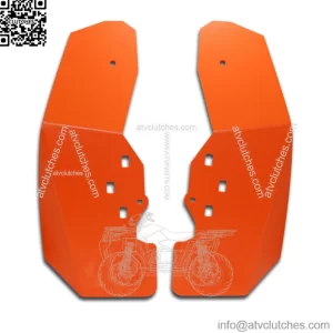 2014 - 2017 Polaris RZR XP 1000 RZR Mud Flap / Fender Flares FRONT SET(2) ORANGE (For: Polaris)