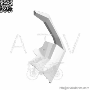 Polaris Flare Fender, Front, Left, Gloss Black, Genuine OEM Part 5455175-070 (For: Polaris)