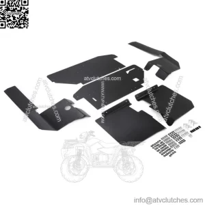 Set of 6 Fender Flares Black ABS For Polaris Midsize Ranger 570 & ETX 2015-2022 (For: Polaris)