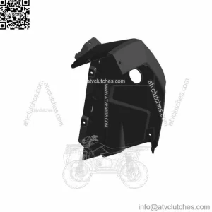 Polaris Front Fender, Right, White Lightning, Genuine OEM Part 5453278-599 (For: Polaris)