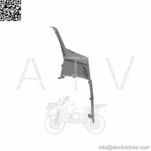 Polaris Rear Clip Painted Fender Assembly, Left, Onyx Black