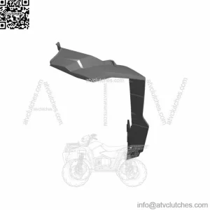 Polaris Fender Flare Assembly, Rear, Left, Gloss Black (For: Polaris)