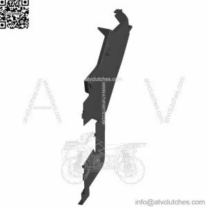 Polaris Fender Assembly, Rear, Clip, White Lightning (For: Polaris)